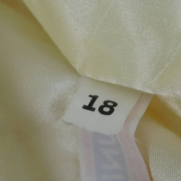 Fleurette Women Ivory Long Lined Coat 4 Piece Button Collared Vintage USA FLAW - Picture 11 of 12